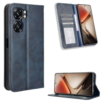 For Oukitel C58 Pro / C58 Leather Case Wallet Stand Retro Texture Phone Cover
