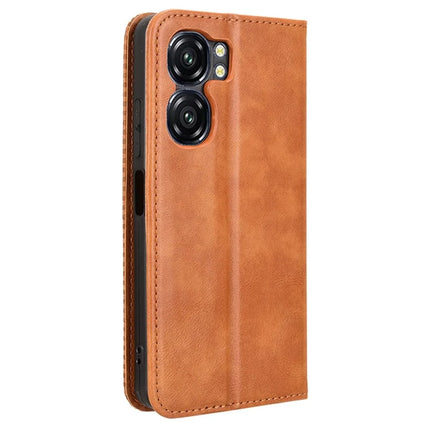 For Oukitel C58 Pro / C58 Leather Case Wallet Stand Retro Texture Phone Cover