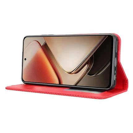 For Oukitel C58 Pro / C58 Leather Case Wallet Stand Retro Texture Phone Cover