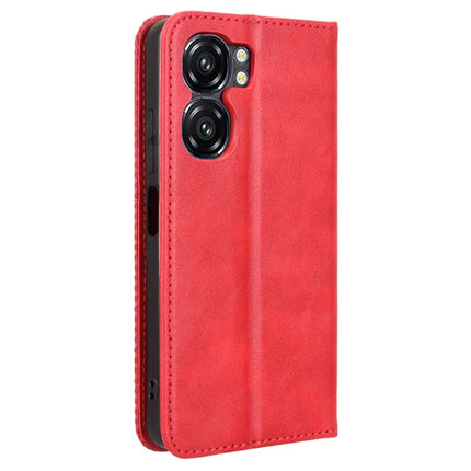 For Oukitel C58 Pro / C58 Leather Case Wallet Stand Retro Texture Phone Cover