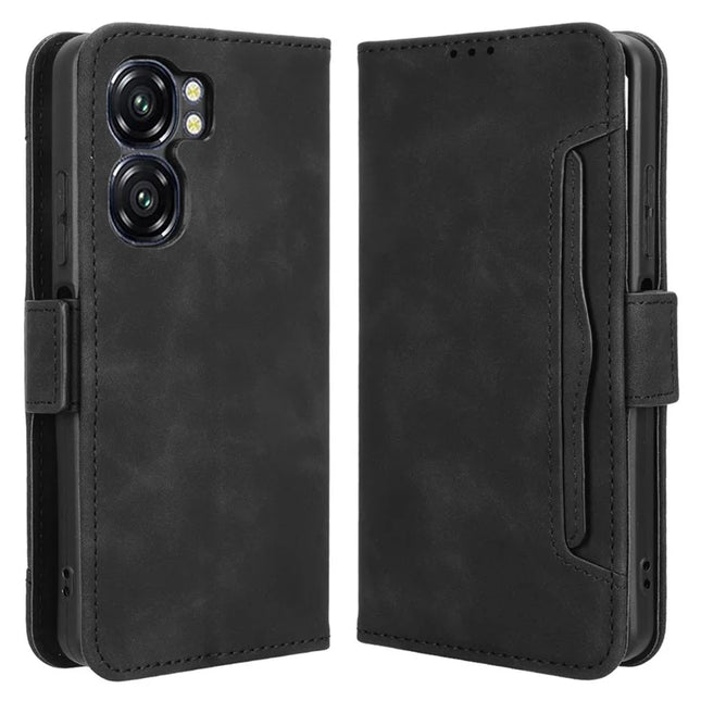 For Oukitel C58 Pro / C58 Leather Case Phone Wallet Cover with Multiple Card Slots - Black