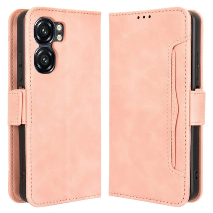 For Oukitel C58 Pro / C58 Leather Case Phone Wallet Cover with Multiple Card Slots - Pink