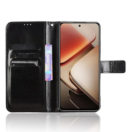 For Oukitel C58 Pro / C58 Case Crazy Horse Texture PU Leather Phone Wallet Cover