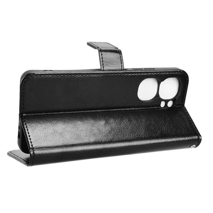 For Oukitel C58 Pro / C58 Case Crazy Horse Texture PU Leather Phone Wallet Cover