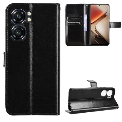 For Oukitel C58 Pro / C58 Case Crazy Horse Texture PU Leather Phone Wallet Cover