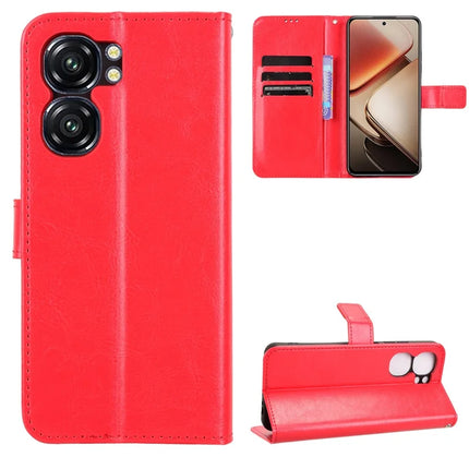 For Oukitel C58 Pro / C58 Case Crazy Horse Texture PU Leather Phone Wallet Cover