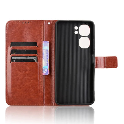For Oukitel C58 Pro / C58 Case Crazy Horse Texture PU Leather Phone Wallet Cover