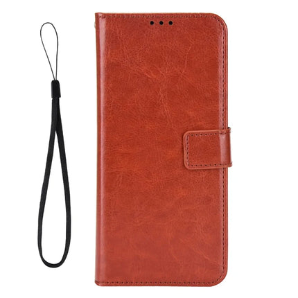For Oukitel C58 Pro / C58 Case Crazy Horse Texture PU Leather Phone Wallet Cover