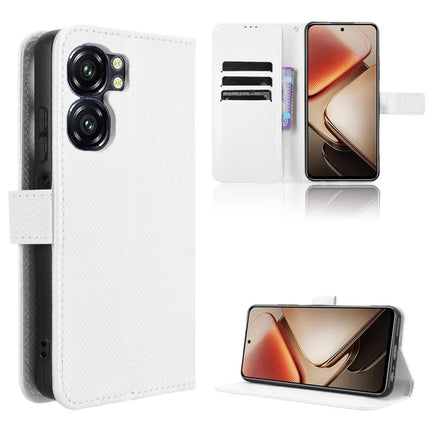 For Oukitel C58 Pro / C58 Case PU Leather Diamond Texture Wallet Phone Cover