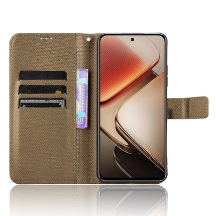 For Oukitel C58 Pro / C58 Case PU Leather Diamond Texture Wallet Phone Cover