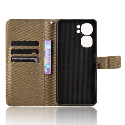 For Oukitel C58 Pro / C58 Case PU Leather Diamond Texture Wallet Phone Cover
