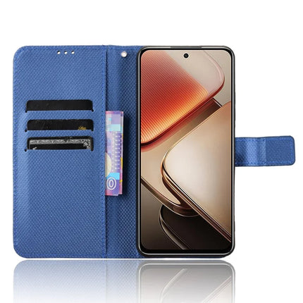 For Oukitel C58 Pro / C58 Case PU Leather Diamond Texture Wallet Phone Cover