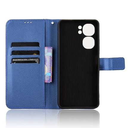 For Oukitel C58 Pro / C58 Case PU Leather Diamond Texture Wallet Phone Cover