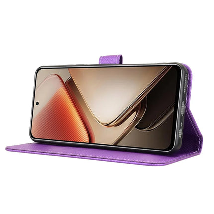 For Oukitel C58 Pro / C58 Case PU Leather Diamond Texture Wallet Phone Cover