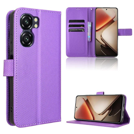 For Oukitel C58 Pro / C58 Case PU Leather Diamond Texture Wallet Phone Cover