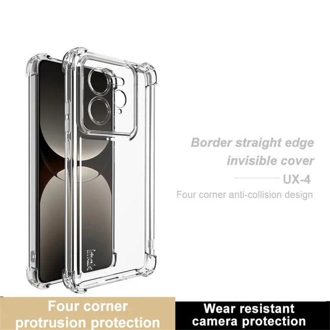 IMAK UX-4 Series For Realme GT 7 Pro 5G Case Straight Frame Four Corner Shockproof Clear TPU Cover