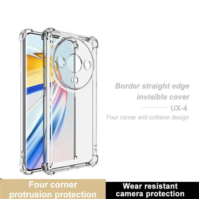 IMAK UX-4 Series For Honor X9b 5G / Magic6 Lite 5G Case Straight Frame Four Corner Shockproof Clear TPU Cover