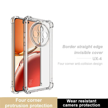IMAK UX-4 Series For Oppo Reno12 F 5G / F27 5G Case Straight Frame Four Corner Shockproof Clear TPU Cover