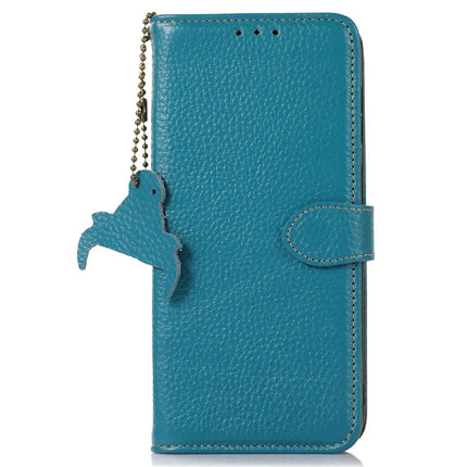 For OnePlus Ace 5 5G / 13R 5G Case RFID Blocking Genuine Cow Leather Phone Cover Litchi Texture