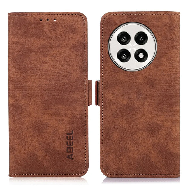 ABEEL For OnePlus Ace 5G / 13R 5G Case Retro Leather Flip Wallet Phone Cover with Stand - Brown