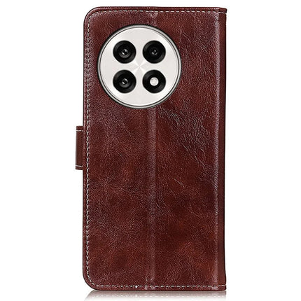 For OnePlus 13R 5G / Ace 5 5G Leather Case Wallet Phone Cover Crazy Horse Texture