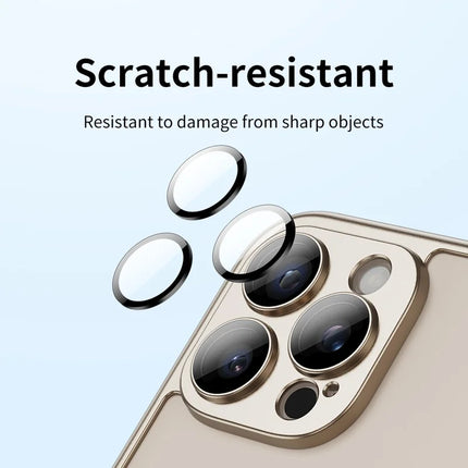 For iPhone 16 Pro Max Bumper Case Electroplating Hard PC Protective Cover with Camera Lens Film