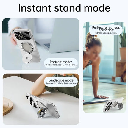 For iPhone 16 Pro Case Compatible with MagSafe Hard PC Kickstand Phone Cover