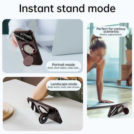For iPhone 16 Pro Case Compatible with MagSafe Hard PC Kickstand Phone Cover