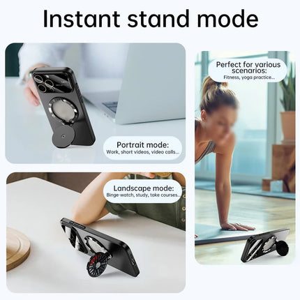 For iPhone 16 Pro Case Compatible with MagSafe Hard PC Kickstand Phone Cover