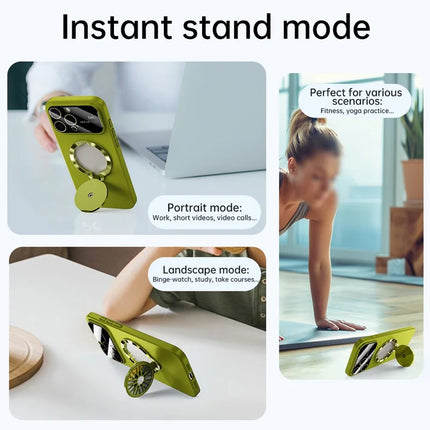 For iPhone 16 Pro Case Compatible with MagSafe Hard PC Kickstand Phone Cover