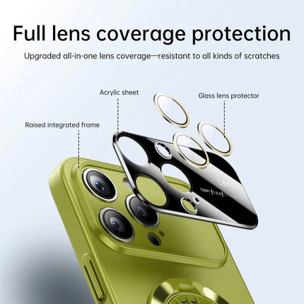 For iPhone 16 Pro Case Compatible with MagSafe Hard PC Kickstand Phone Cover