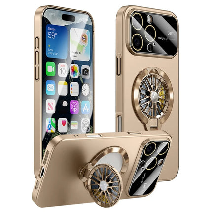 For iPhone 16 Pro Case Compatible with MagSafe Hard PC Kickstand Phone Cover - Bronze