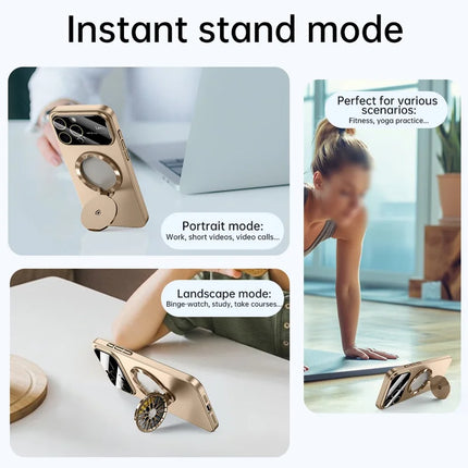 For iPhone 16 Pro Case Compatible with MagSafe Hard PC Kickstand Phone Cover