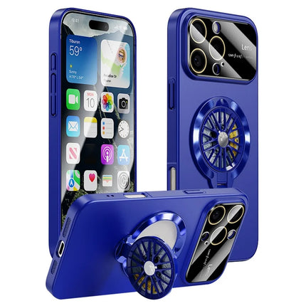 For iPhone 16 Pro Case Compatible with MagSafe Hard PC Kickstand Phone Cover - Sapphire
