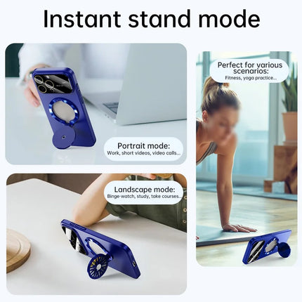For iPhone 16 Pro Case Compatible with MagSafe Hard PC Kickstand Phone Cover