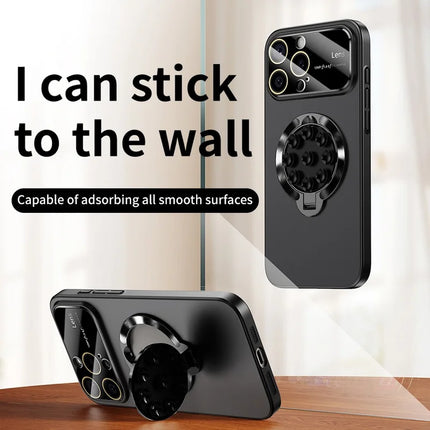 For iPhone 16 Pro Max Case Compatible with MagSafe Suction Cup Kickstand PC Phone Cover