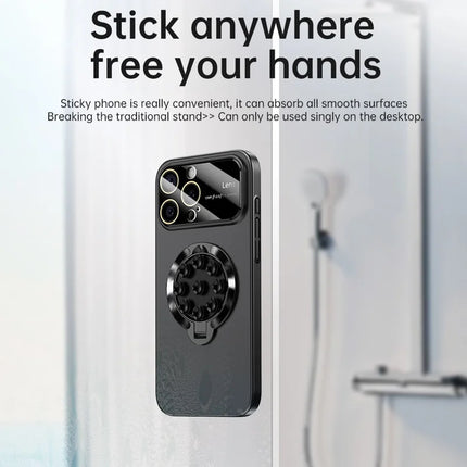 For iPhone 16 Pro Max Case Compatible with MagSafe Suction Cup Kickstand PC Phone Cover