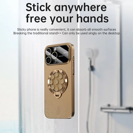 For iPhone 16 Pro Max Case Compatible with MagSafe Suction Cup Kickstand PC Phone Cover