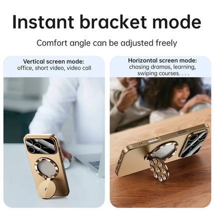 For iPhone 16 Pro Max Case Compatible with MagSafe Suction Cup Kickstand PC Phone Cover