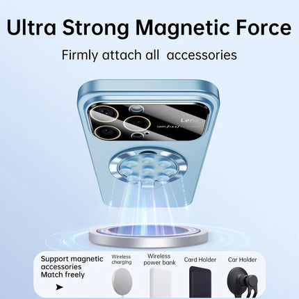For iPhone 16 Pro Max Case Compatible with MagSafe Suction Cup Kickstand PC Phone Cover