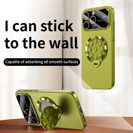 For iPhone 16 Pro Max Case Compatible with MagSafe Suction Cup Kickstand PC Phone Cover