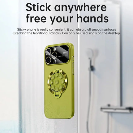 For iPhone 16 Pro Max Case Compatible with MagSafe Suction Cup Kickstand PC Phone Cover