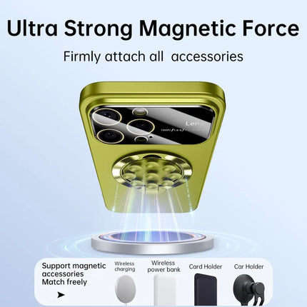For iPhone 16 Pro Max Case Compatible with MagSafe Suction Cup Kickstand PC Phone Cover