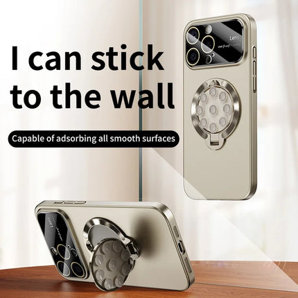 For iPhone 16 Pro Max Case Compatible with MagSafe Suction Cup Kickstand PC Phone Cover