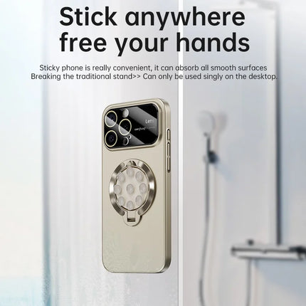 For iPhone 16 Pro Max Case Compatible with MagSafe Suction Cup Kickstand PC Phone Cover