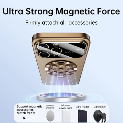 For iPhone 16 Pro Case Compatible with MagSafe Suction Cup Kickstand PC Phone Cover