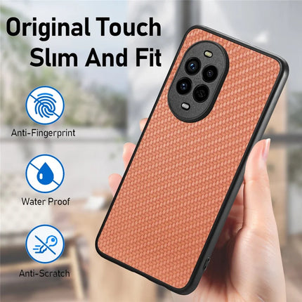 For Huawei nova 13 Pro 5G Case Carbon Fiber Texture PU+PC+TPU Phone Back Cover