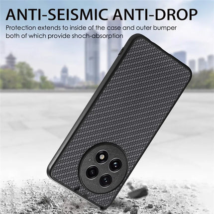 For OnePlus 13 Case Carbon Fiber Texture PU+PC+TPU Phone Back Cover