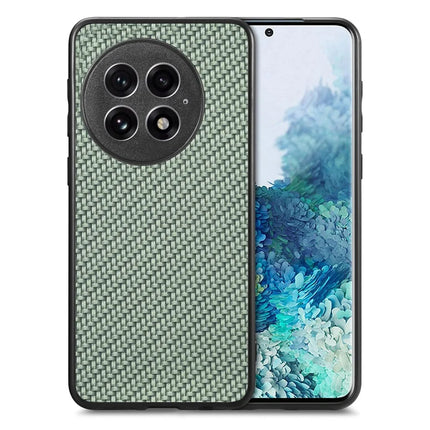 For OnePlus 13 Case Carbon Fiber Texture PU+PC+TPU Phone Back Cover - Green