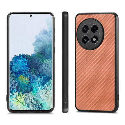 For OnePlus 13 Case Carbon Fiber Texture PU+PC+TPU Phone Back Cover